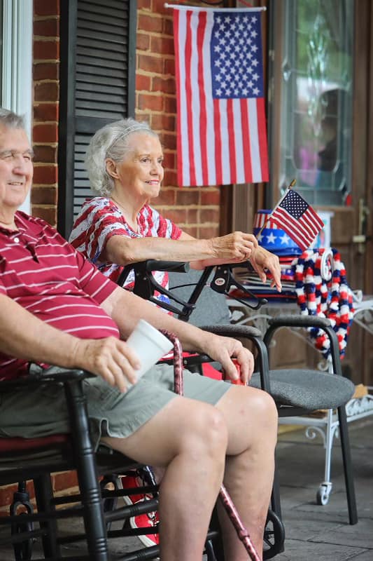 Residents on Porch at Baldwin House Residents on Porch at Baldwin House